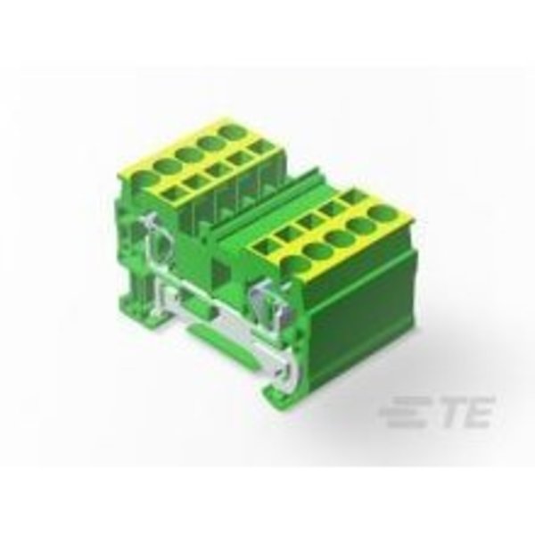 Te Connectivity 4 Mm 2 Wire 1 In 1 Out Spring Clamp Type Terminal Block With Ground Function 2271586-1